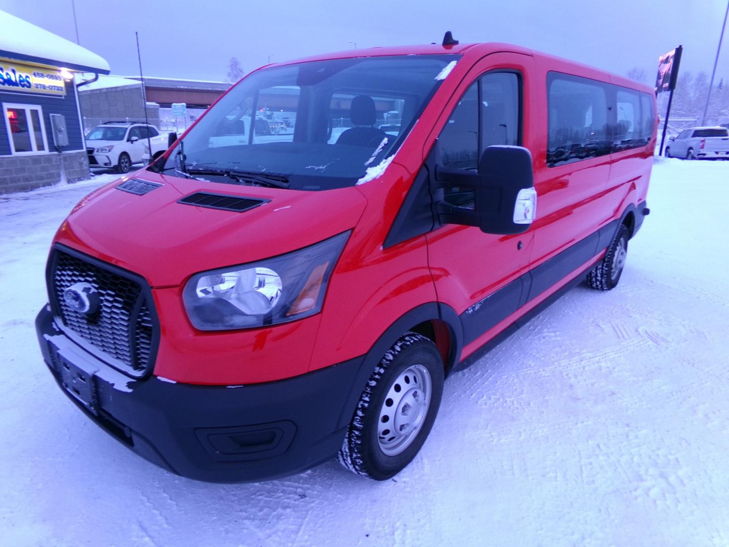 2021 Red Ford Transit (1FBAX9Y89MK) with an 3.5L V6 DOHC 24V engine, 6-Speed Automatic transmission, located at 2630 Philips Field Rd., Fairbanks, AK, 99709, (907) 458-0593, 64.848068, -147.780609 - Photo#0